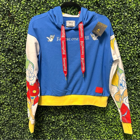Loungefly Tops - NWT Loungefly Disney Princess Snow White Fairest Crop Hoodie - Size Medium